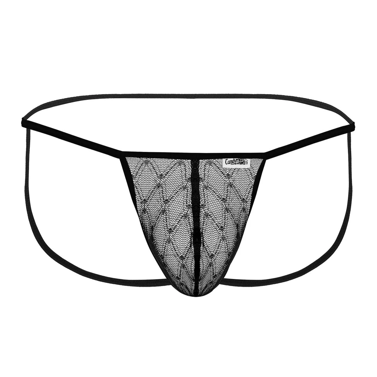 CandyMan 99709 Micro Lace Jockstrap Color Black