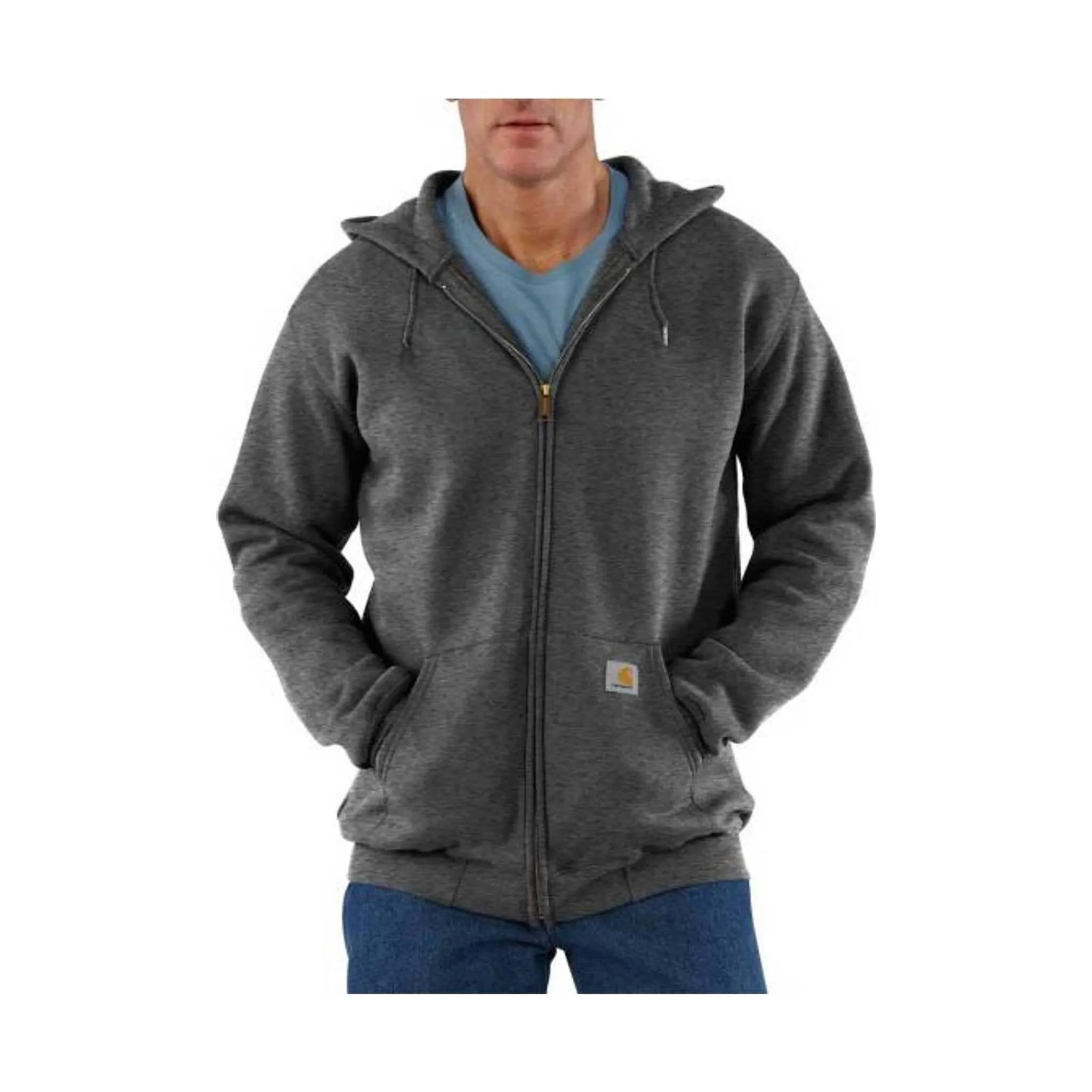 Carhartt Men's Midweight Hooded Zip-Front Sweatshirt - Carbon Heather