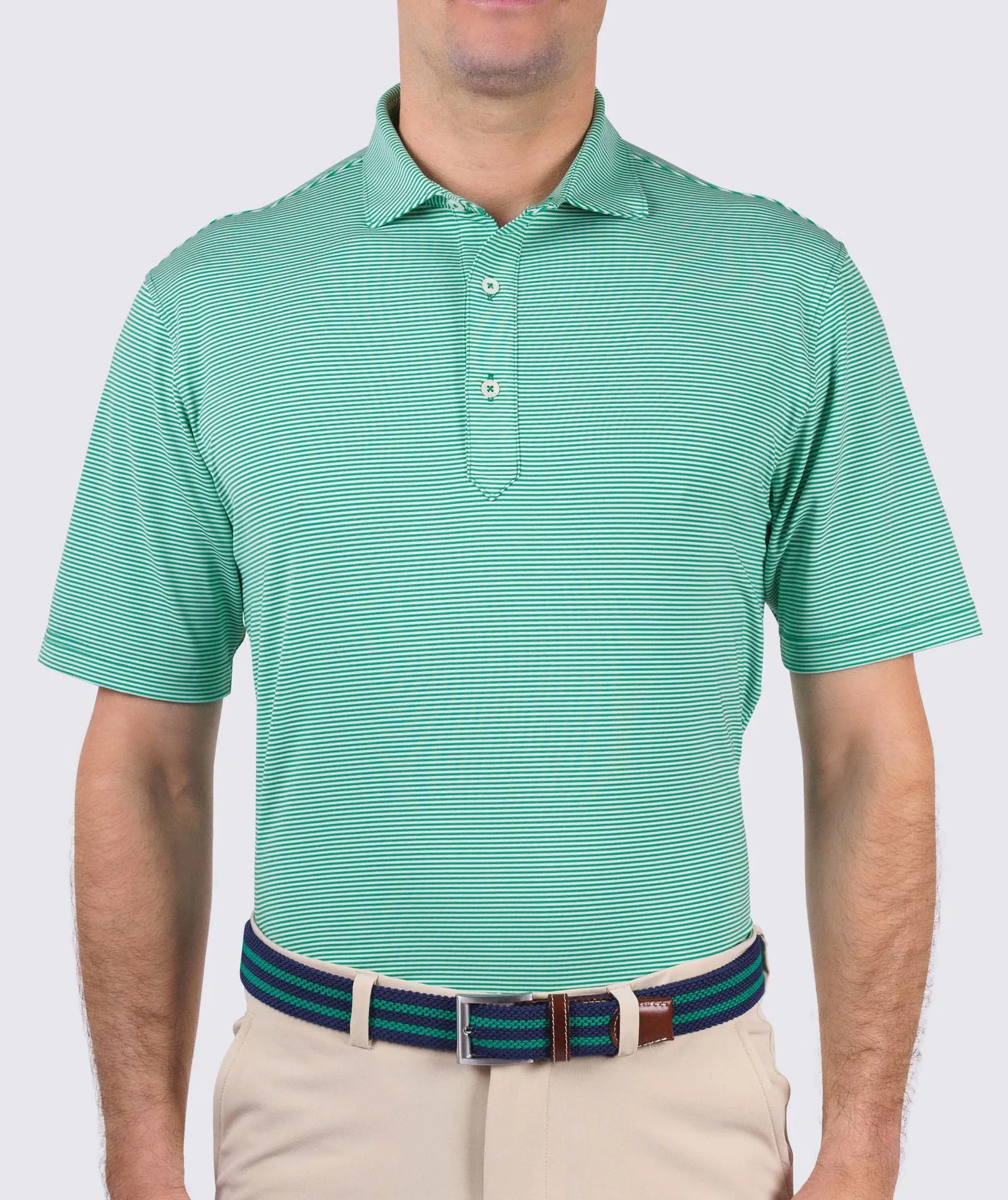 Carter Stripe Performance Polo - Closeout