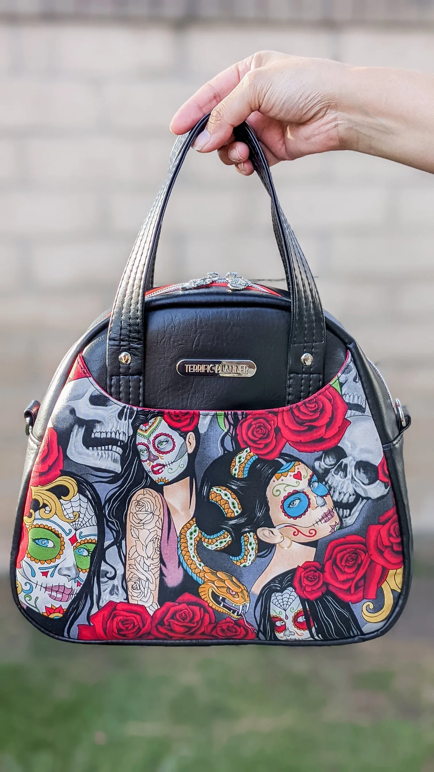 Catrinas n' Roses Mini Bowler Bag