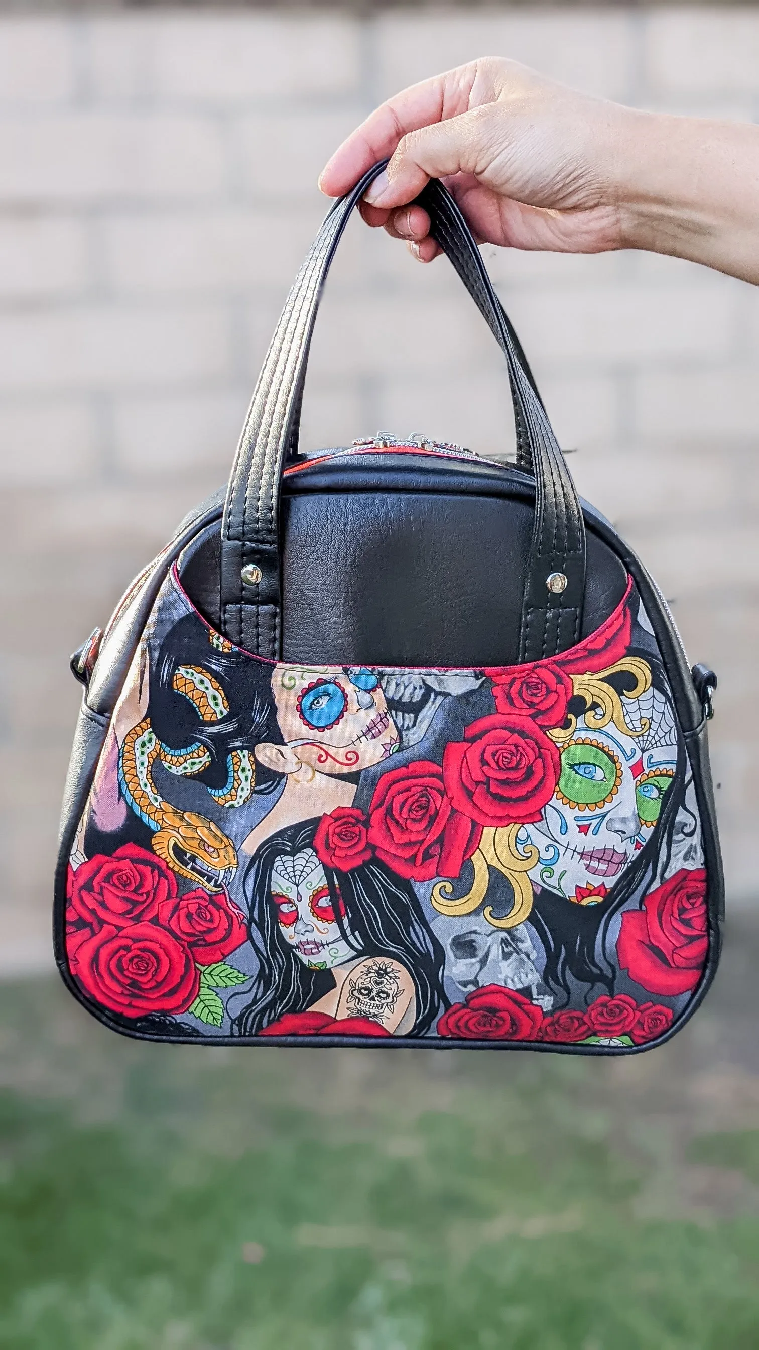 Catrinas n' Roses Mini Bowler Bag