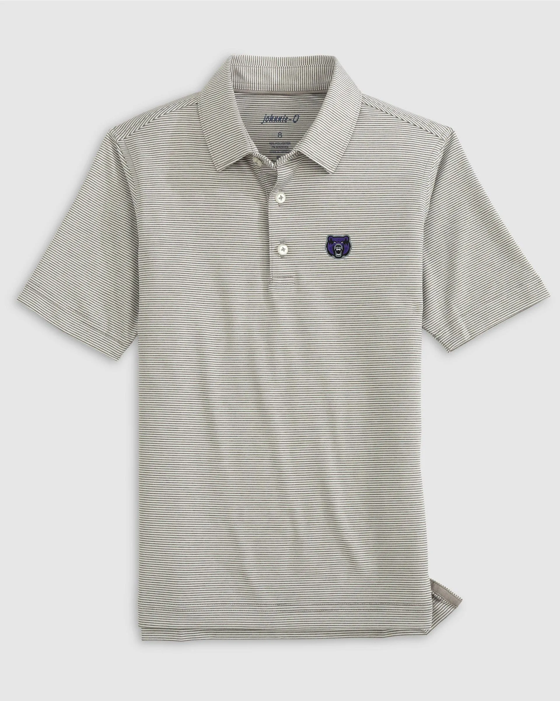 Central Arkansas Lyndonn Jr. Striped Jersey Performance Polo