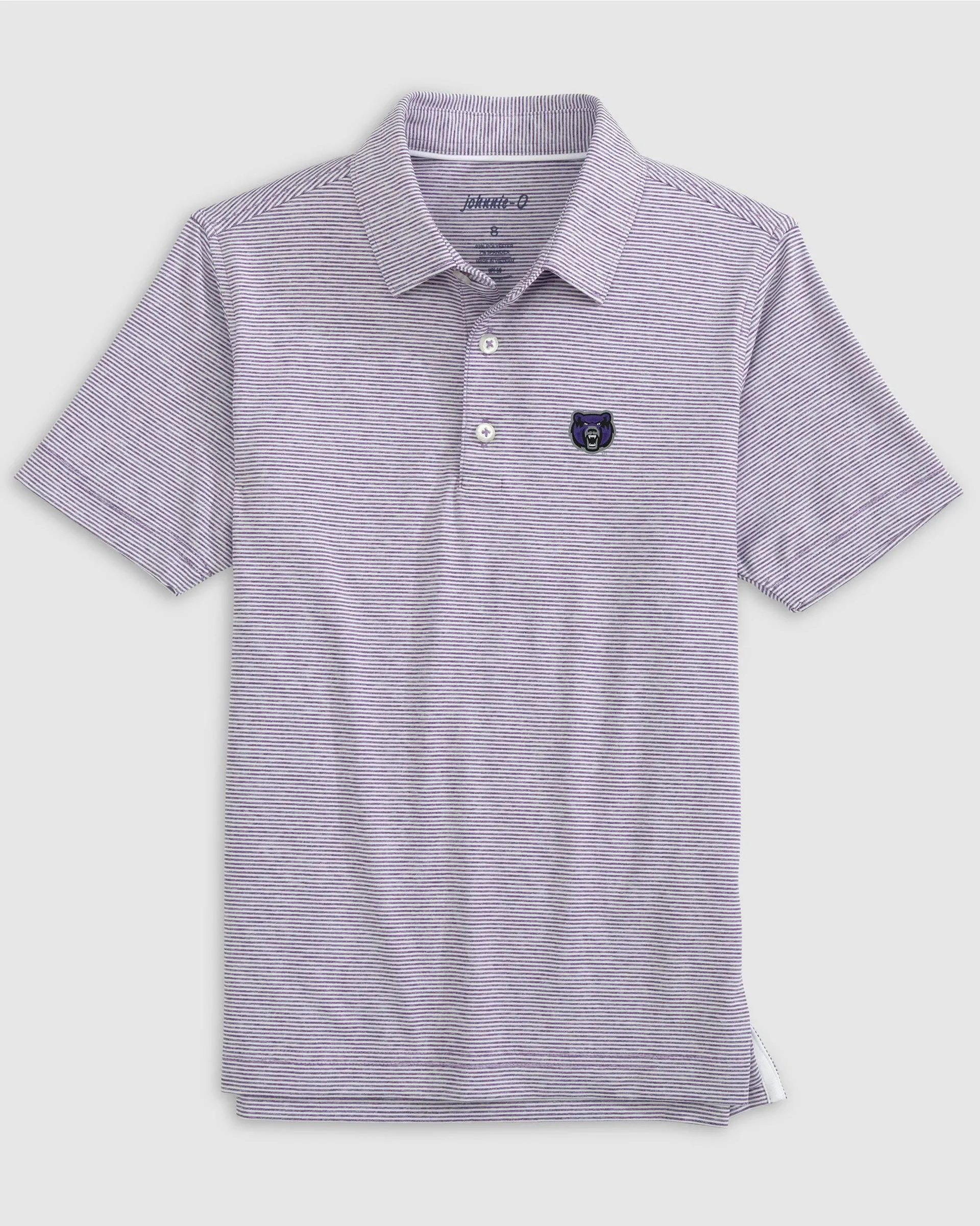 Central Arkansas Lyndonn Jr. Striped Jersey Performance Polo