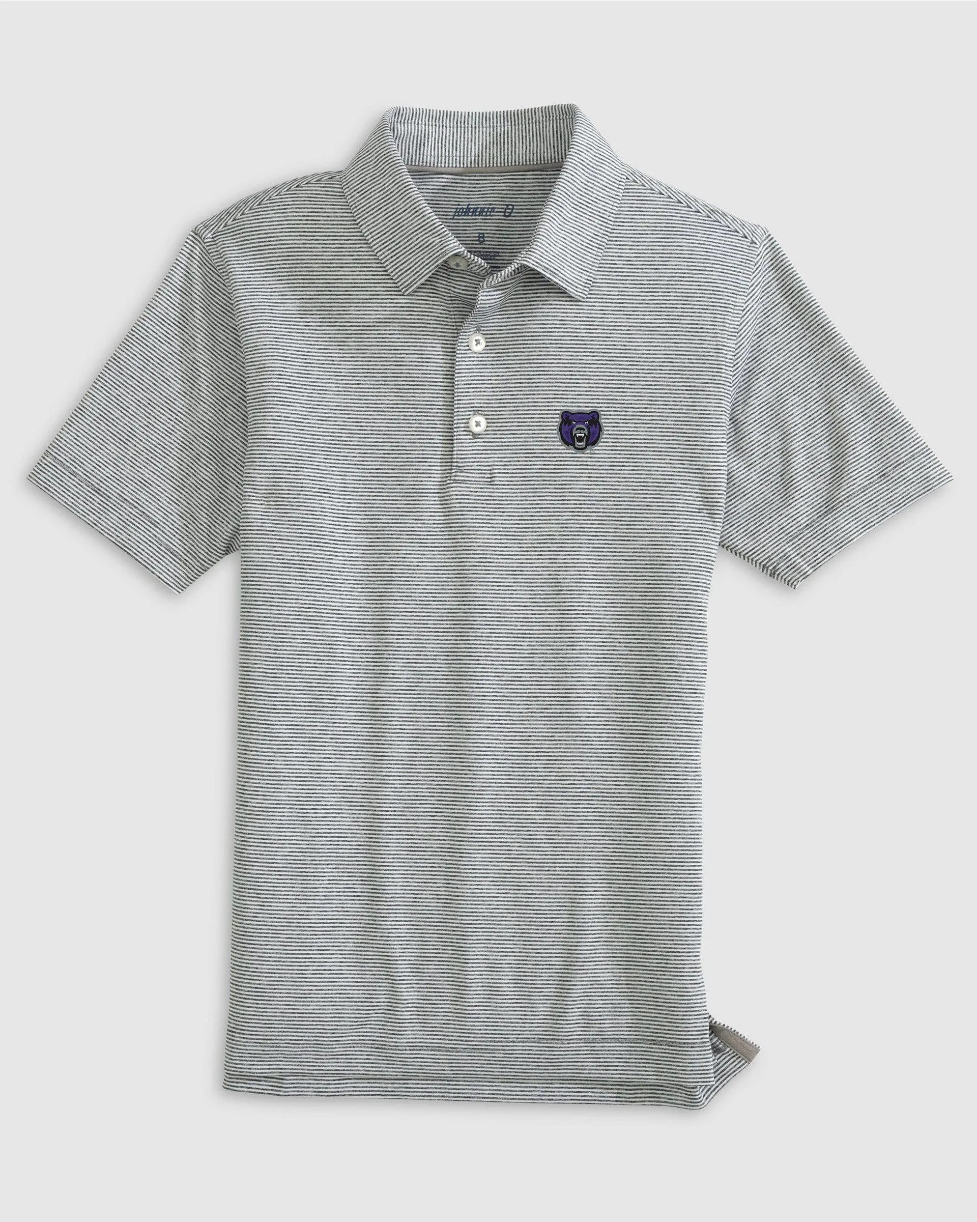 Central Arkansas Lyndonn Jr. Striped Jersey Performance Polo