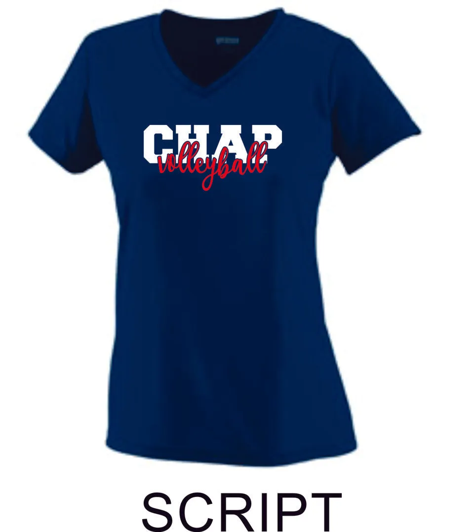 Chap Volleyball Ladies Wicking T-Shirt- 4 Designs