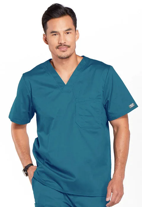 Cherokee WW Core Stretch Men's Traditional Fit Tuckable V-Neck Scrub Top 4743