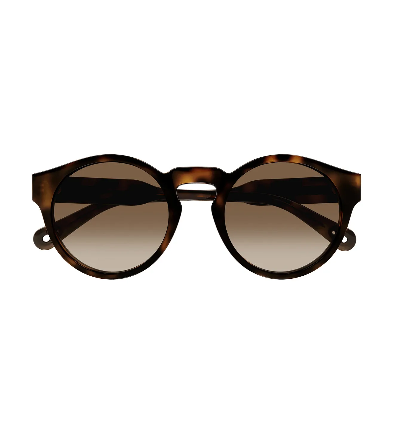 Chloe Women's Brown Round Sunglass