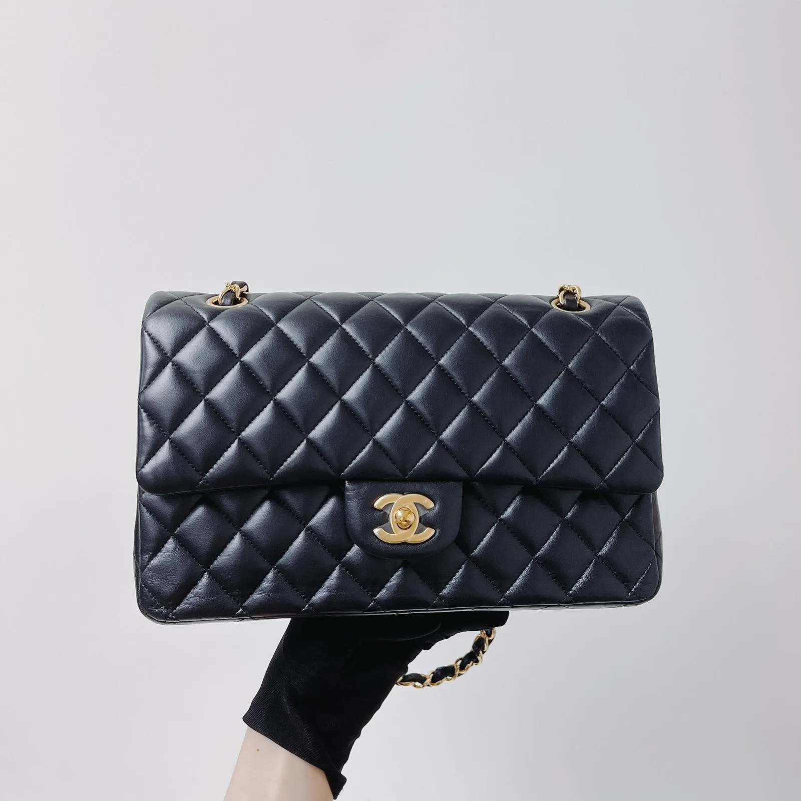 Classic Double Flap Medium Lambskin Black GHW