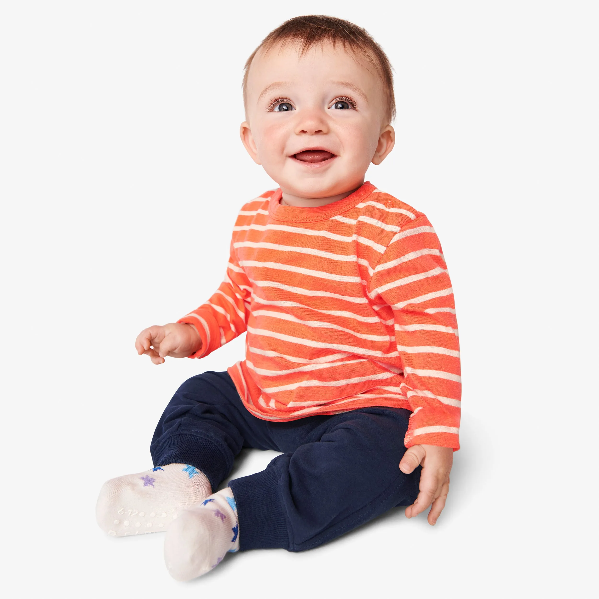 Clearance baby long sleeve tee in stripe