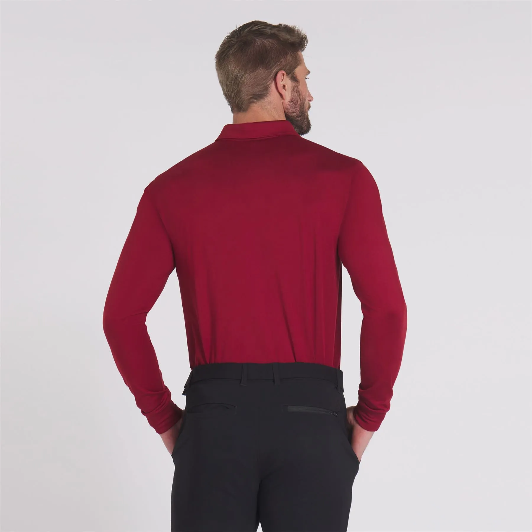 Cloudspun LS Midweight Polo Intense Red/Redmazing - AW24