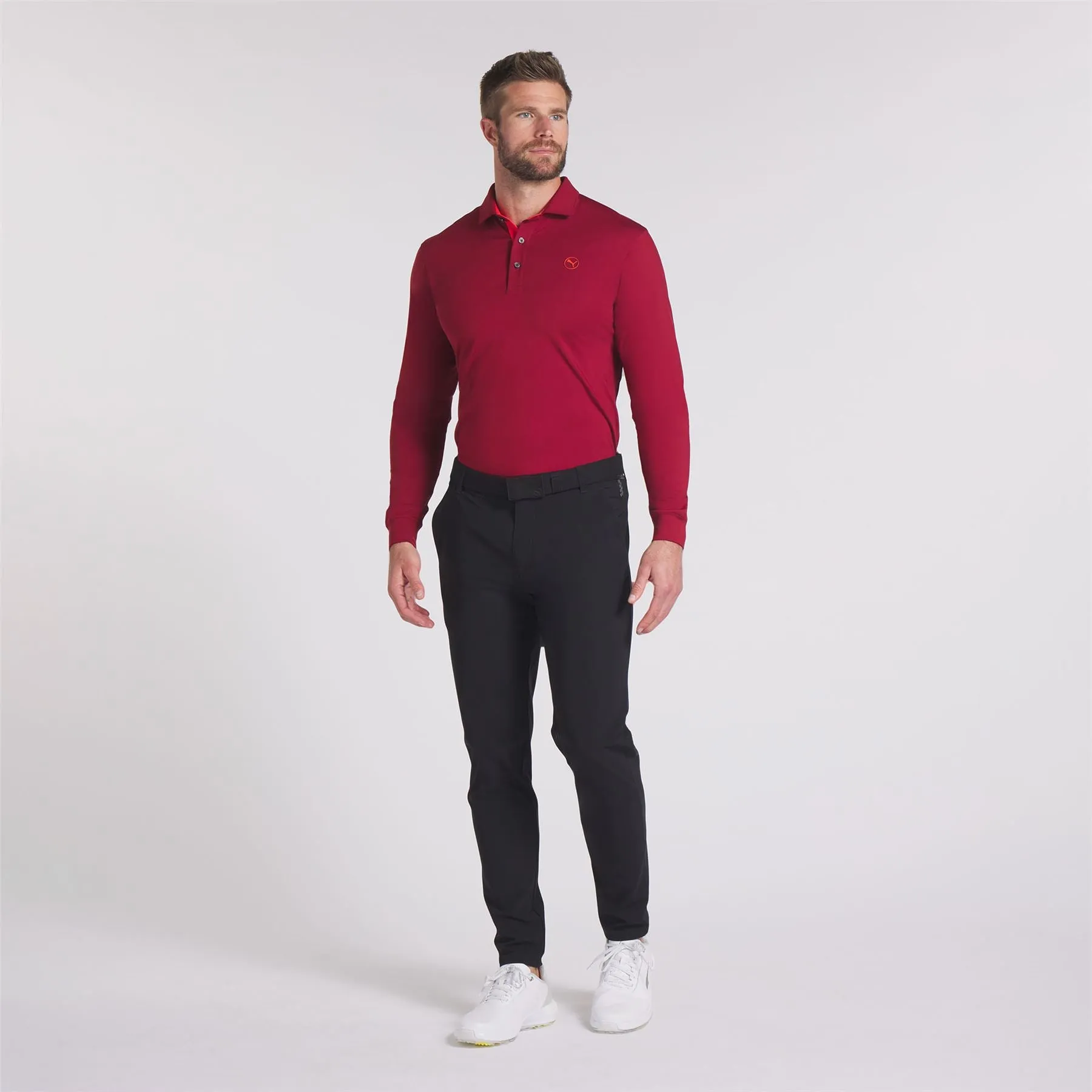 Cloudspun LS Midweight Polo Intense Red/Redmazing - AW24