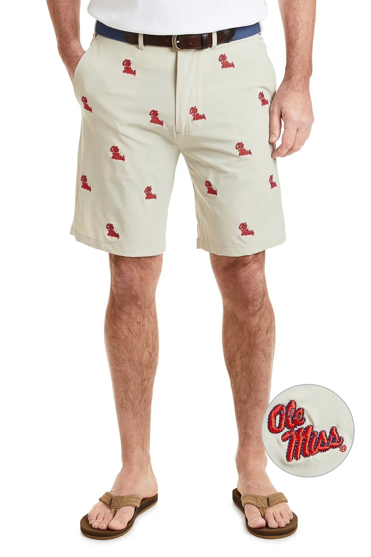 Collegiate ACKformance Short Khaki with Ole Miss