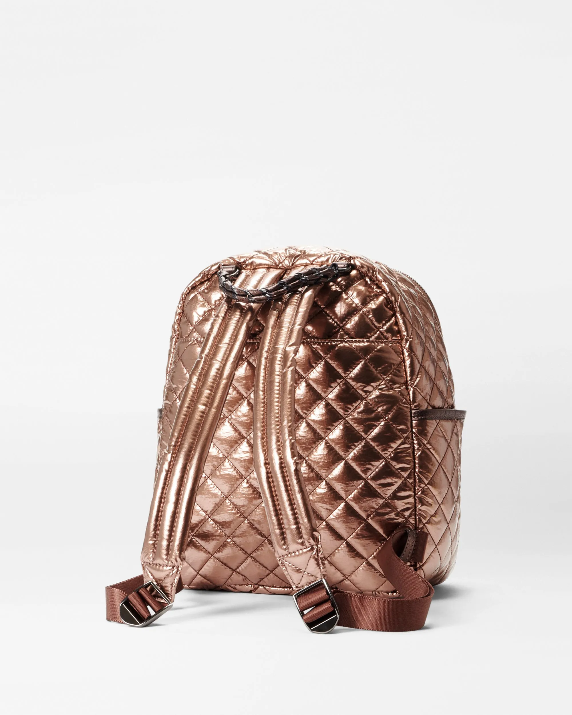 Copper Metallic Lacquer Small Crosby Backpack