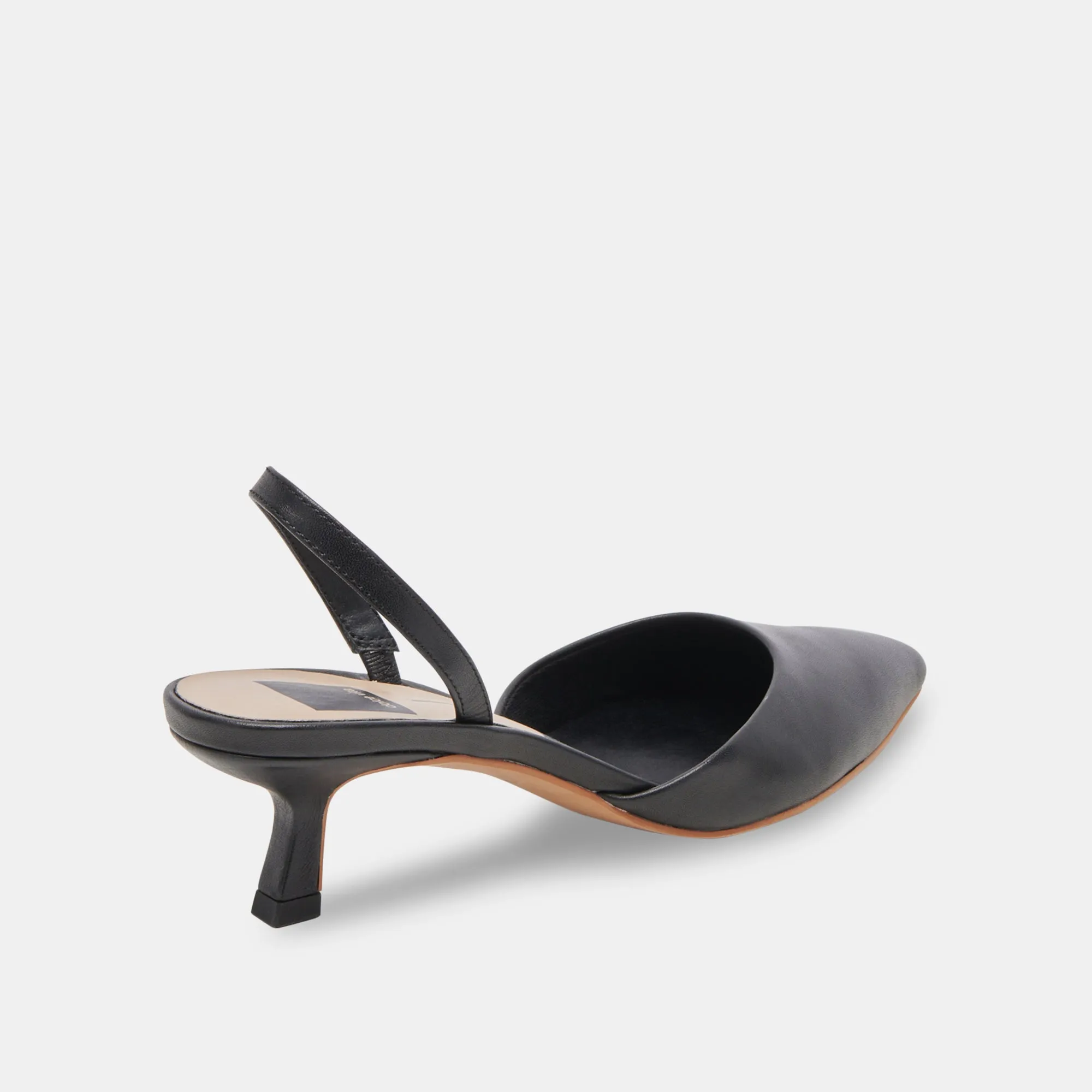 CORSA WIDE HEELS BLACK LEATHER