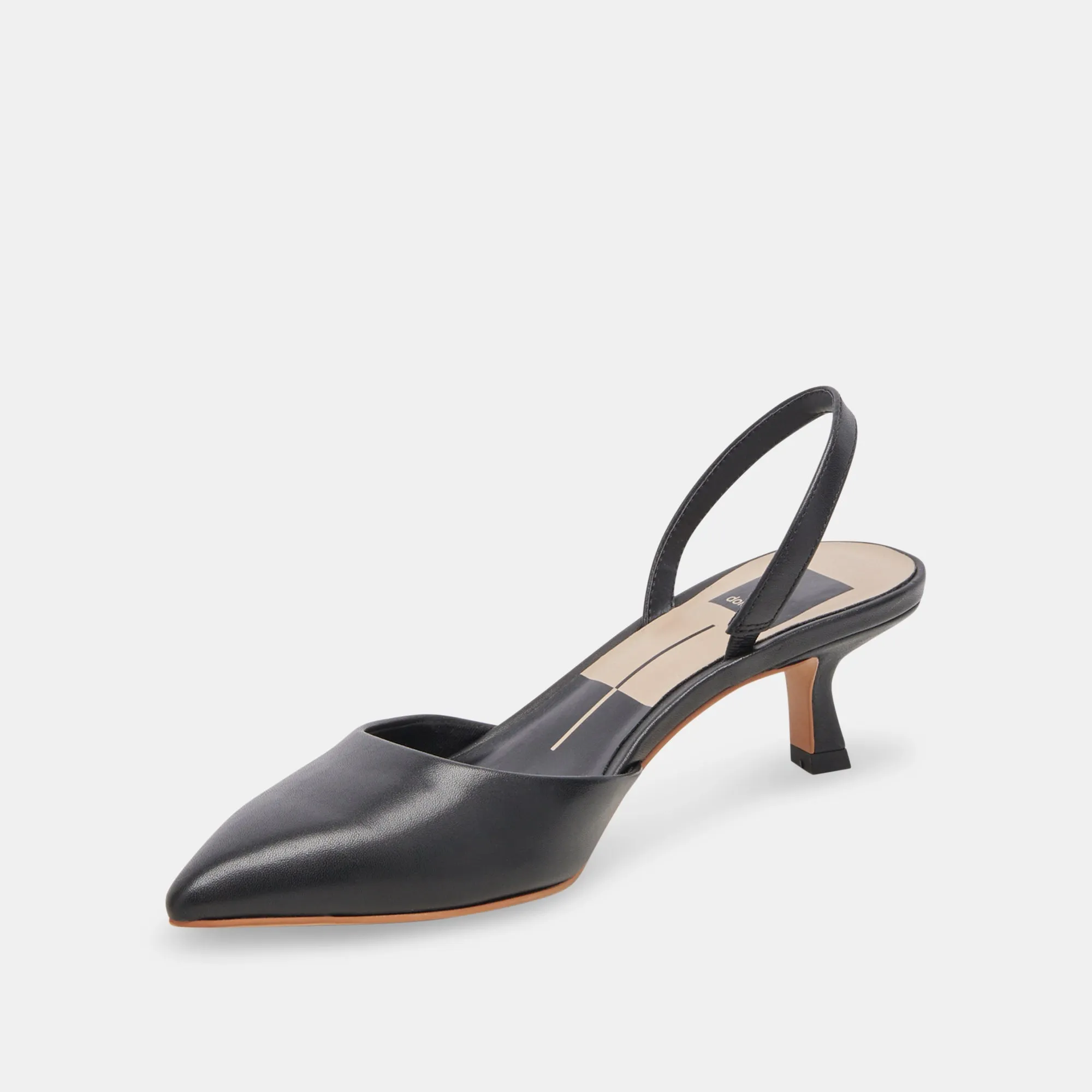 CORSA WIDE HEELS BLACK LEATHER