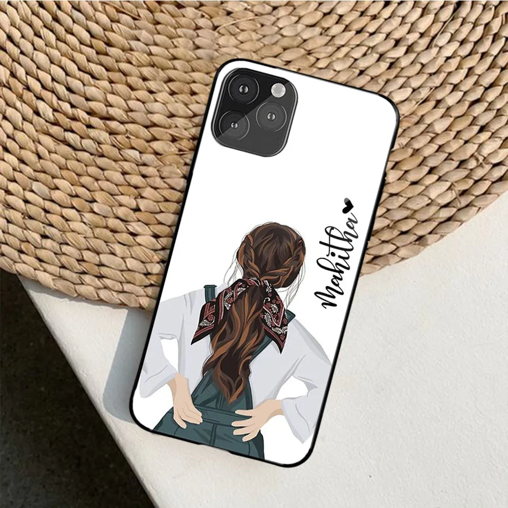 Cute girl Name glass case