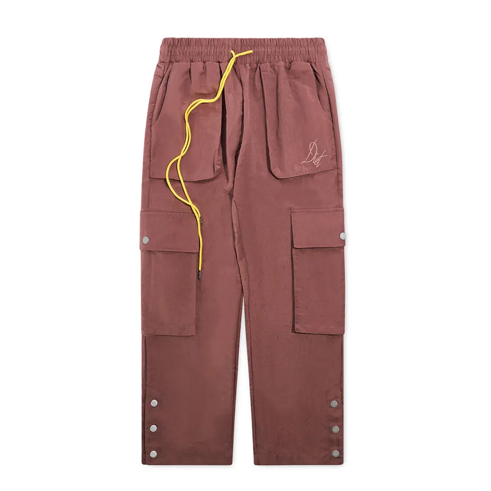 Diet Starts Monday Nylon Cargo Pants - Dusty Rose