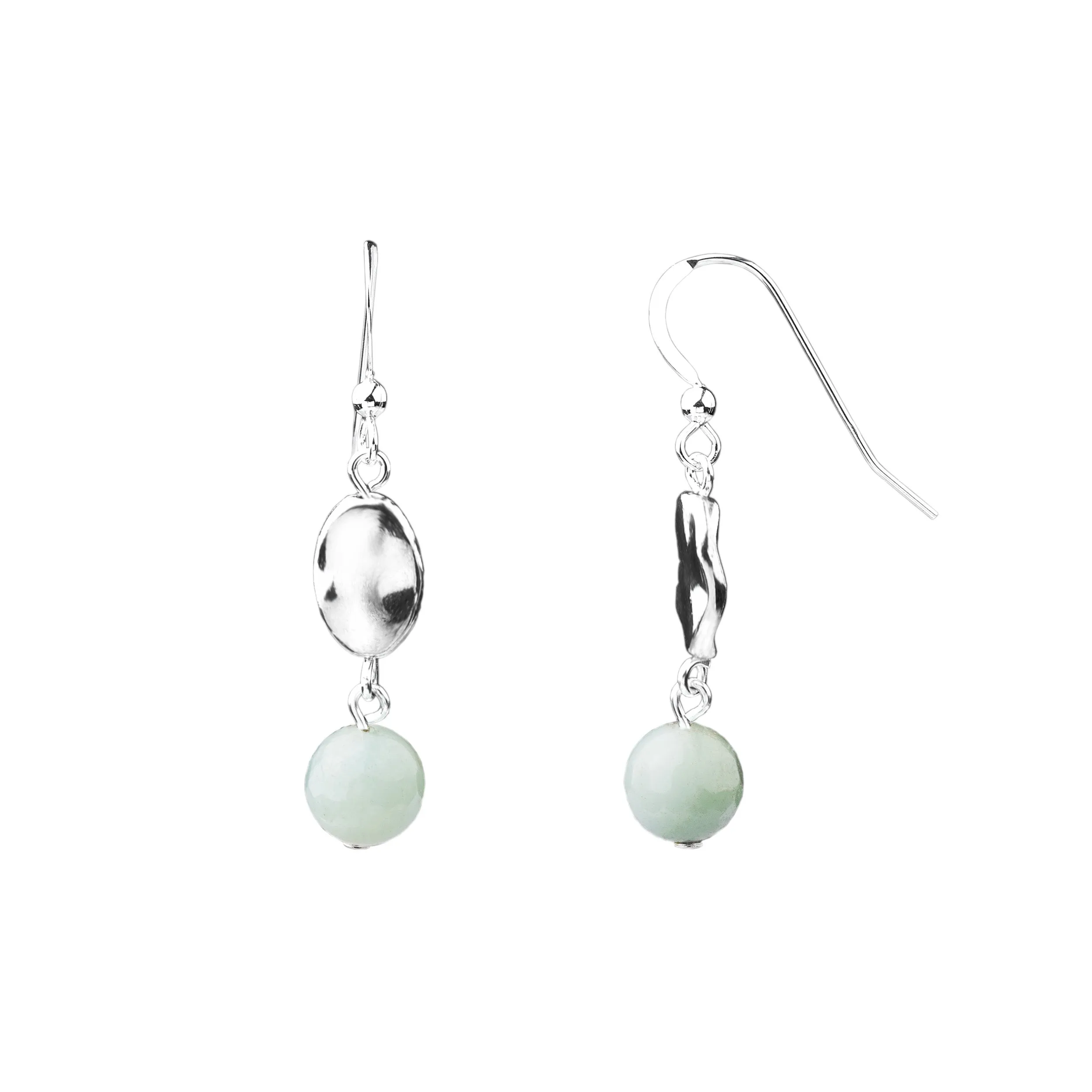 Earring | Hammered | Amazonite