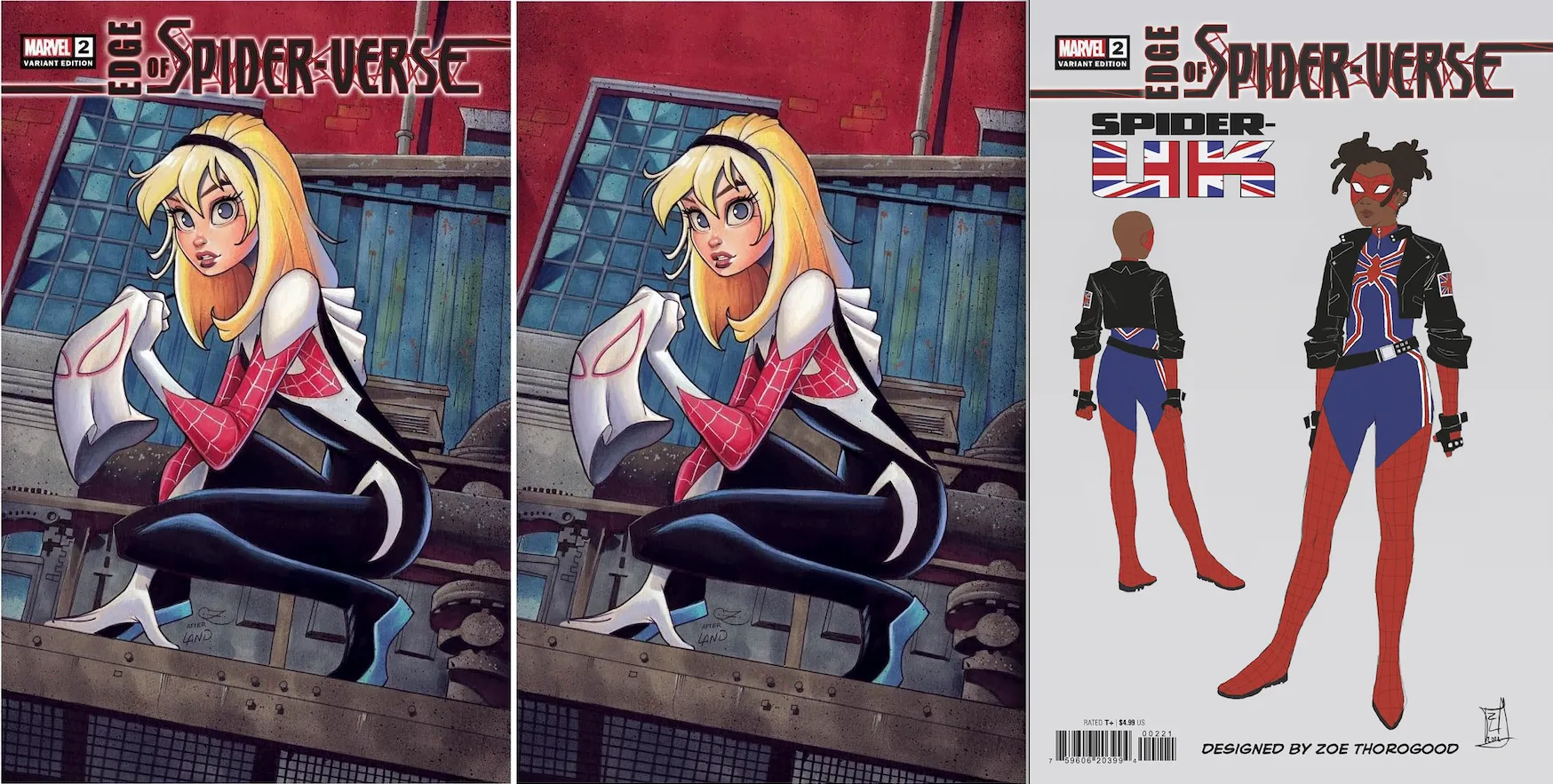 EDGE OF SPIDER-VERSE 2 CHRISSIE ZULLO SPIDER-GWEN VARIANT