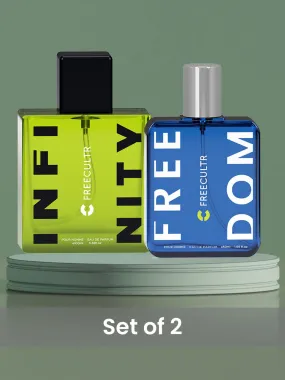 EDP Perfume for Men - Freedom -50 ML & Infinity-100 ML Pack Of 2