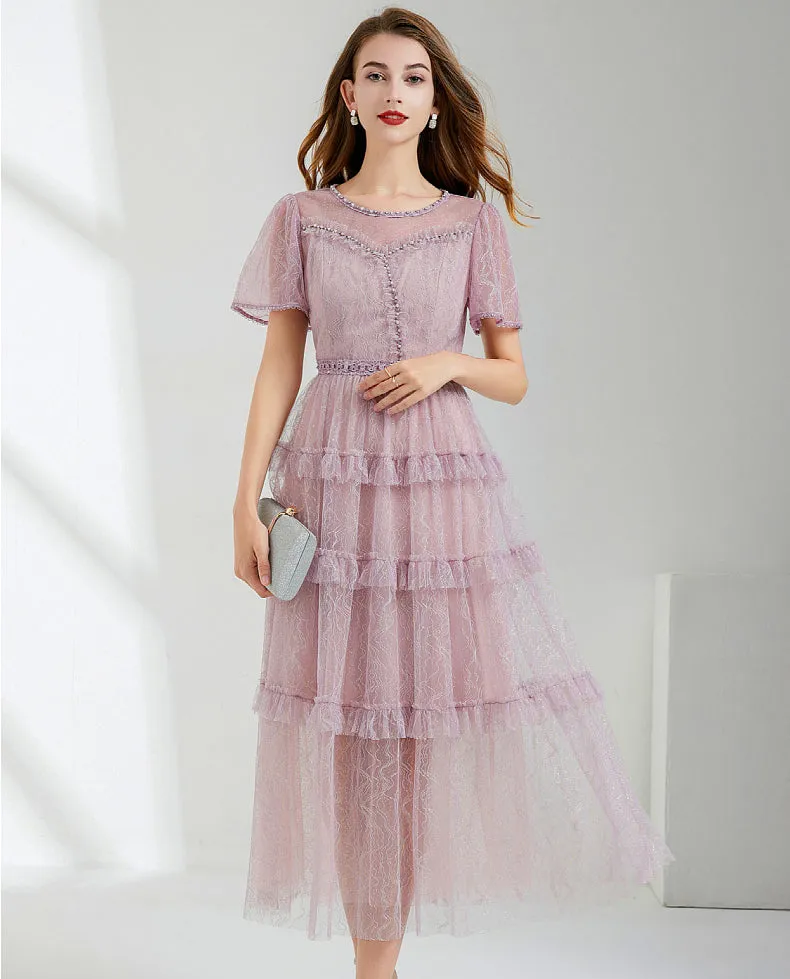 Elegant vintage style mdi A-Line Dress