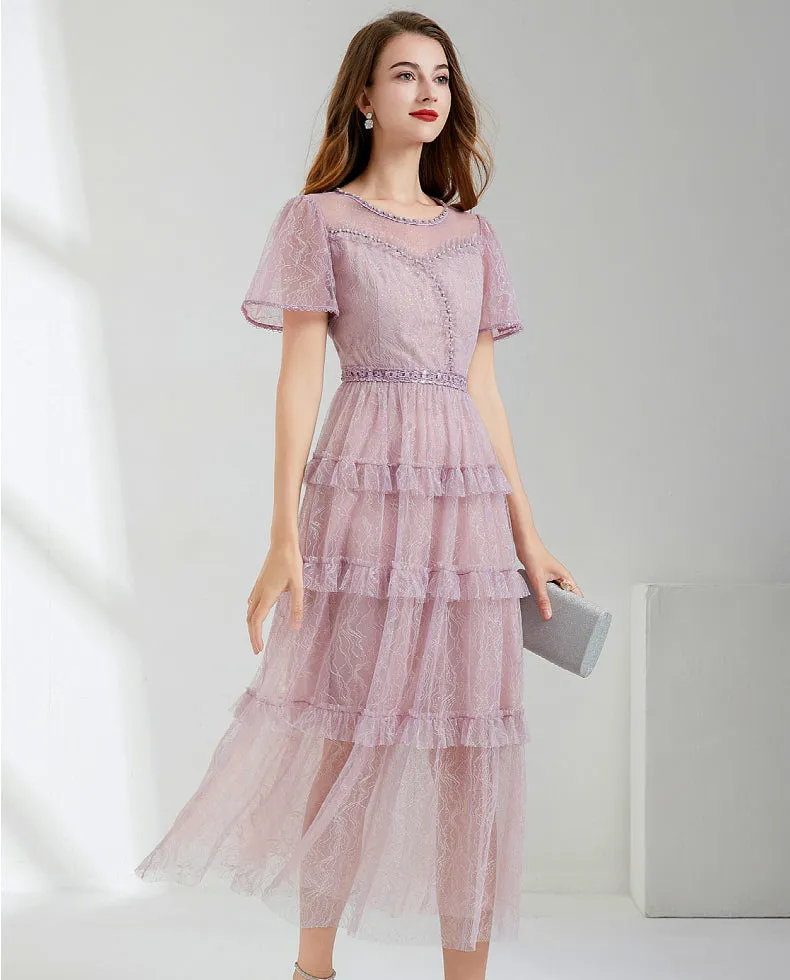 Elegant vintage style mdi A-Line Dress