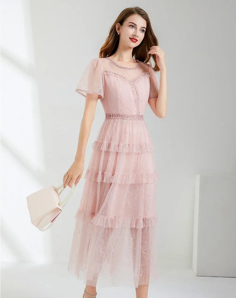 Elegant vintage style mdi A-Line Dress