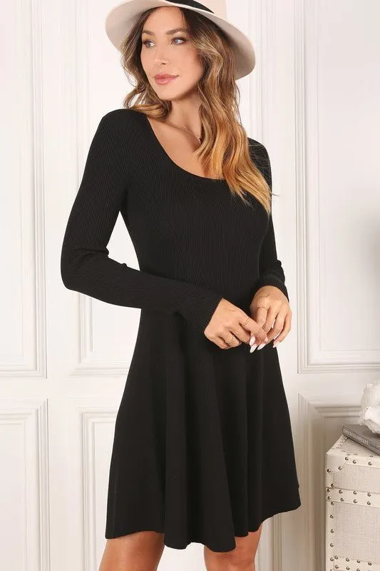 Fit And Flare Knit Dress - FINAL SALE