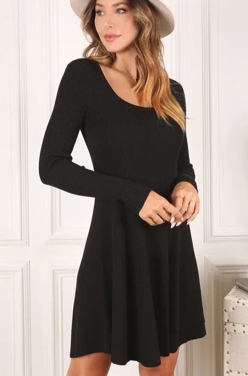 Fit And Flare Knit Dress - FINAL SALE