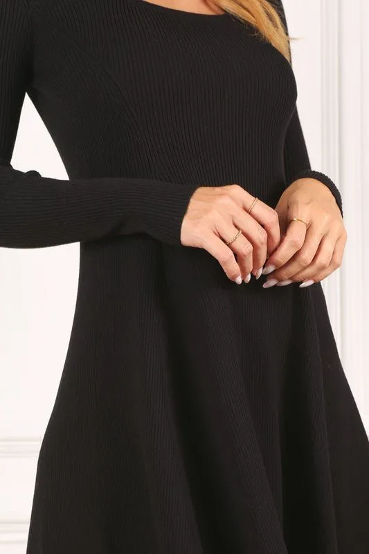 Fit And Flare Knit Dress - FINAL SALE