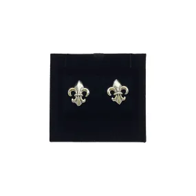 Fleur-de-Lis Silver Stud Earrings