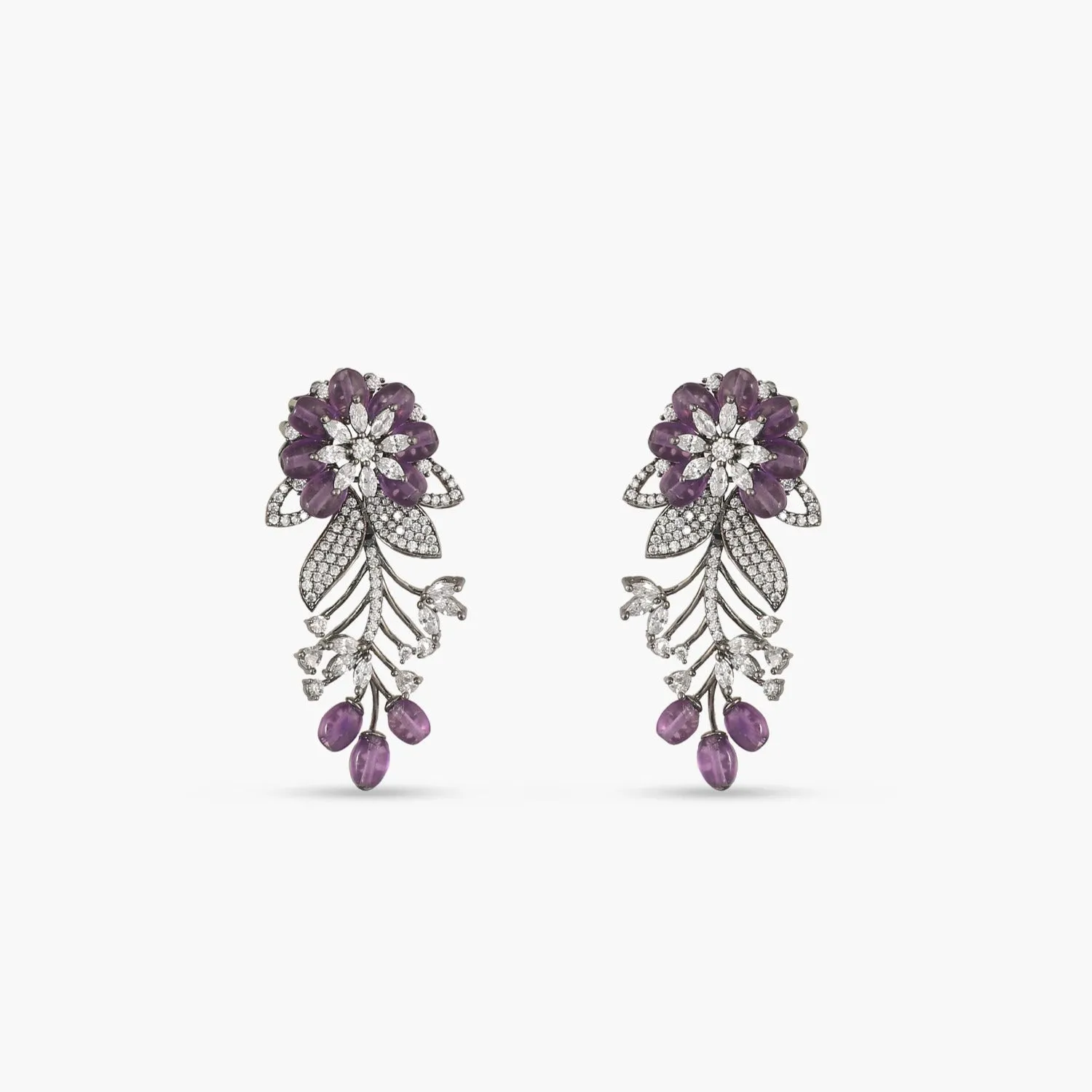 Floral Bloom Classic CZ Earrings