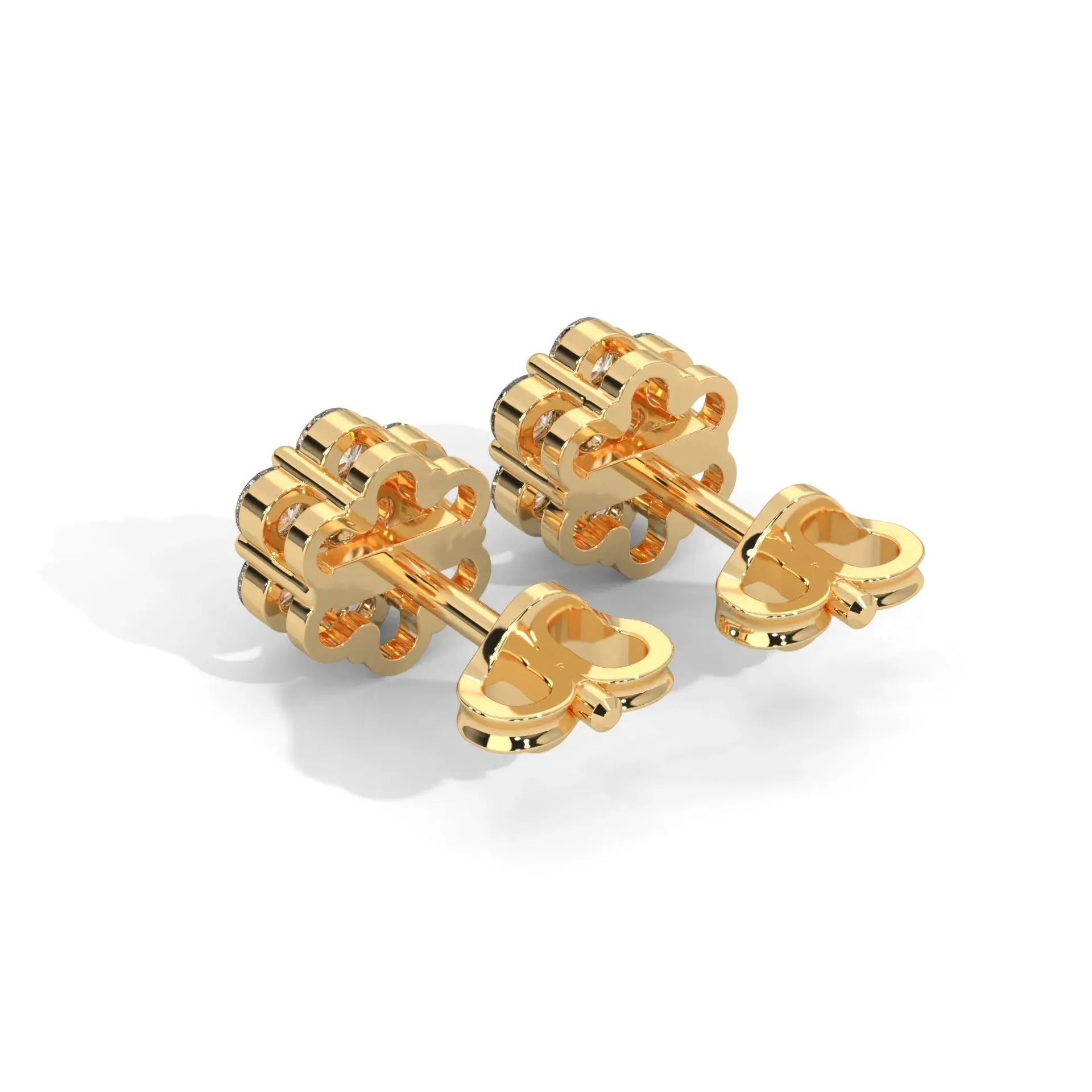 Floral Cluster Diamond Studs