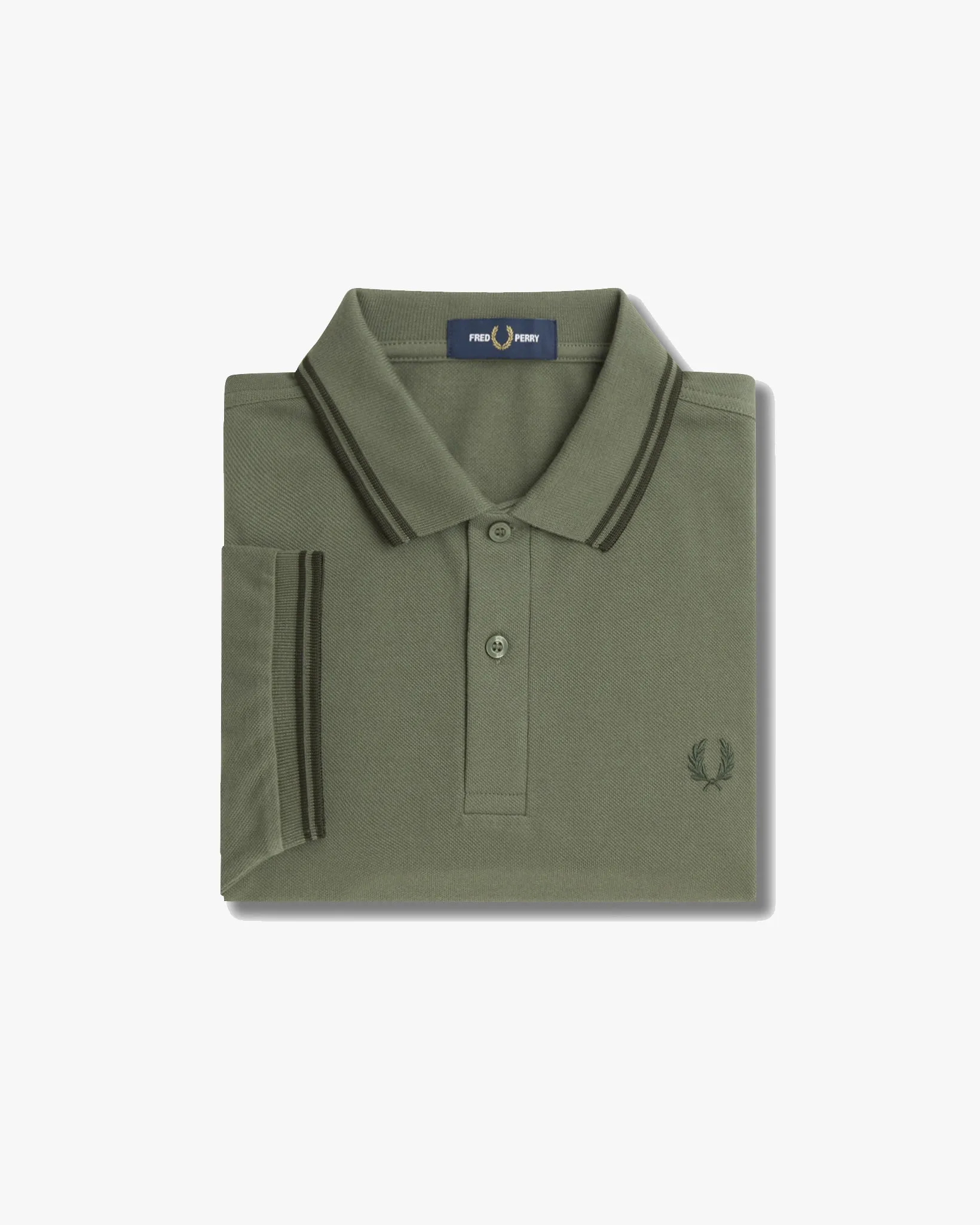 Fred Perry Twin Tipped Polo Shirt - Laurel Wreath Green / Night Green