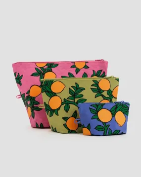 Go Pouch Set - Orange Trees