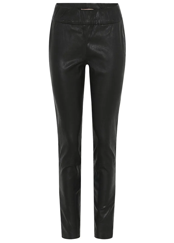 Gustav Dara stretch leather pants 50008 Skindbukser - Black