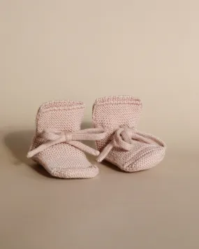 Handmade Merino Wool Booties - Apricot