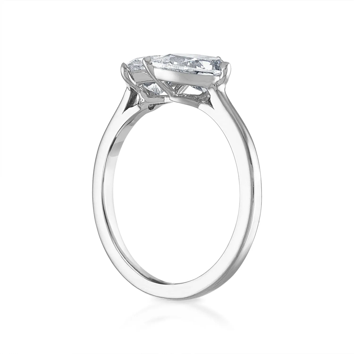 Heart Shaped and Pear Shaped Two-Stone Engagement Ring