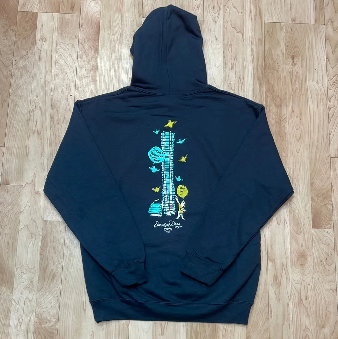 Holistic Mark Gonzales Deck Wall Hoodie - (Skateshop Day) Black