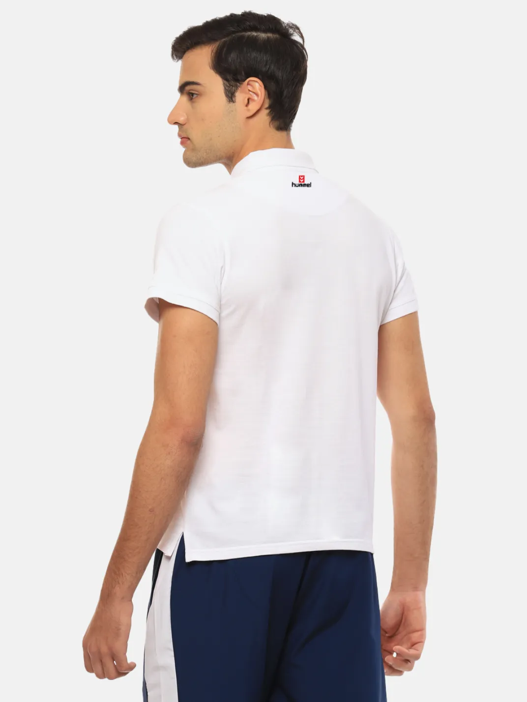 Hummel Men White B2B Polo Cotton