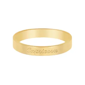 Italic Zodiac Ring Gold