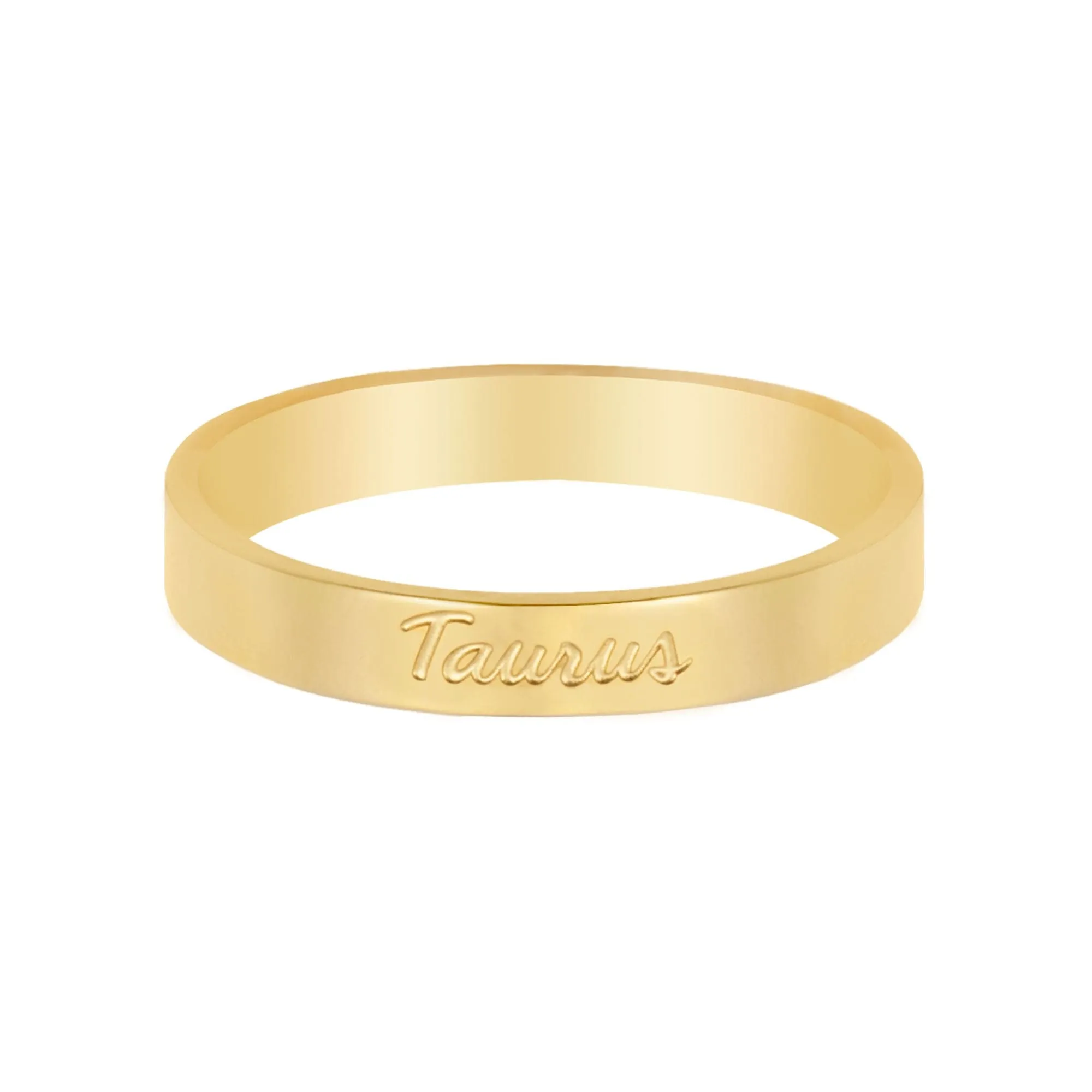 Italic Zodiac Ring Gold