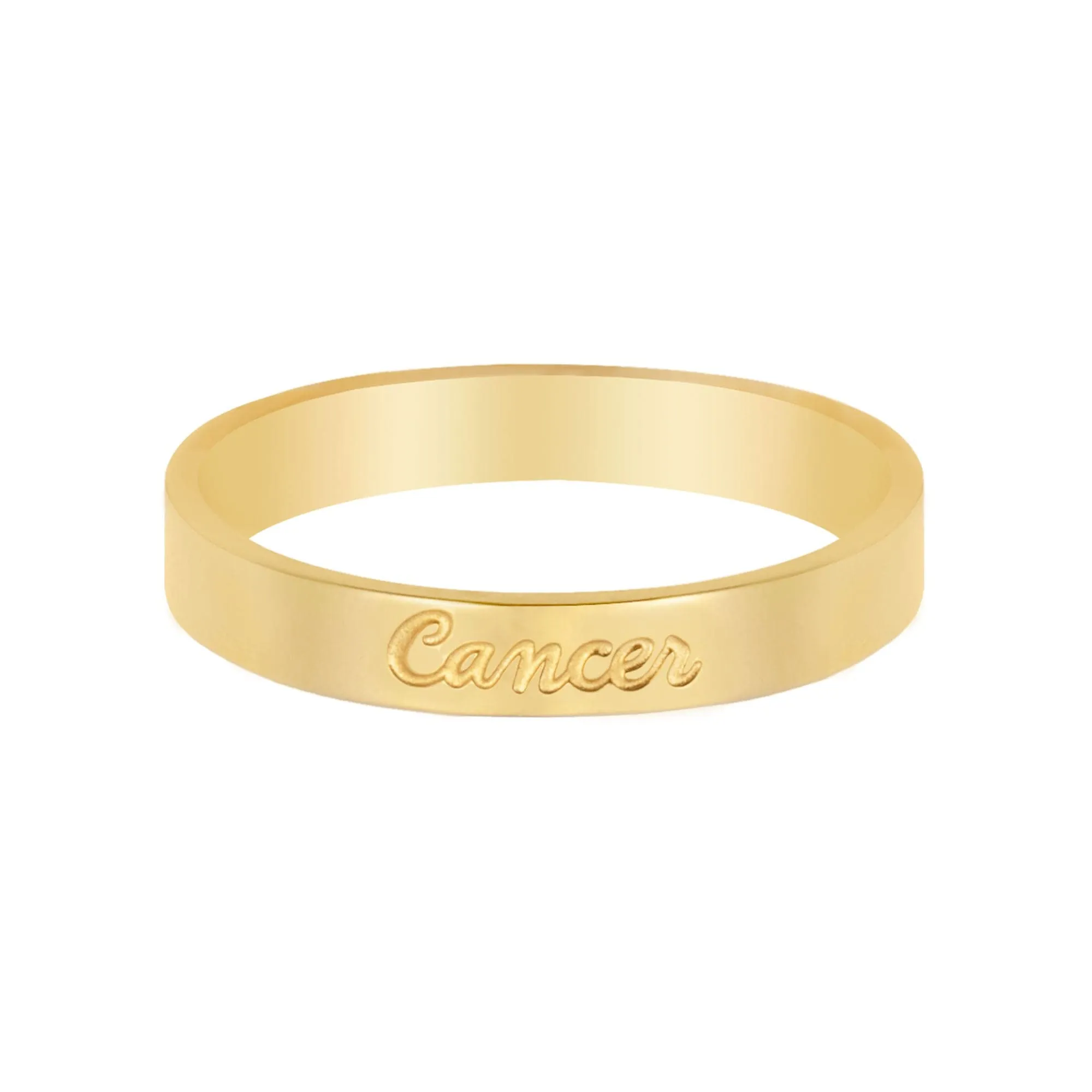 Italic Zodiac Ring Gold