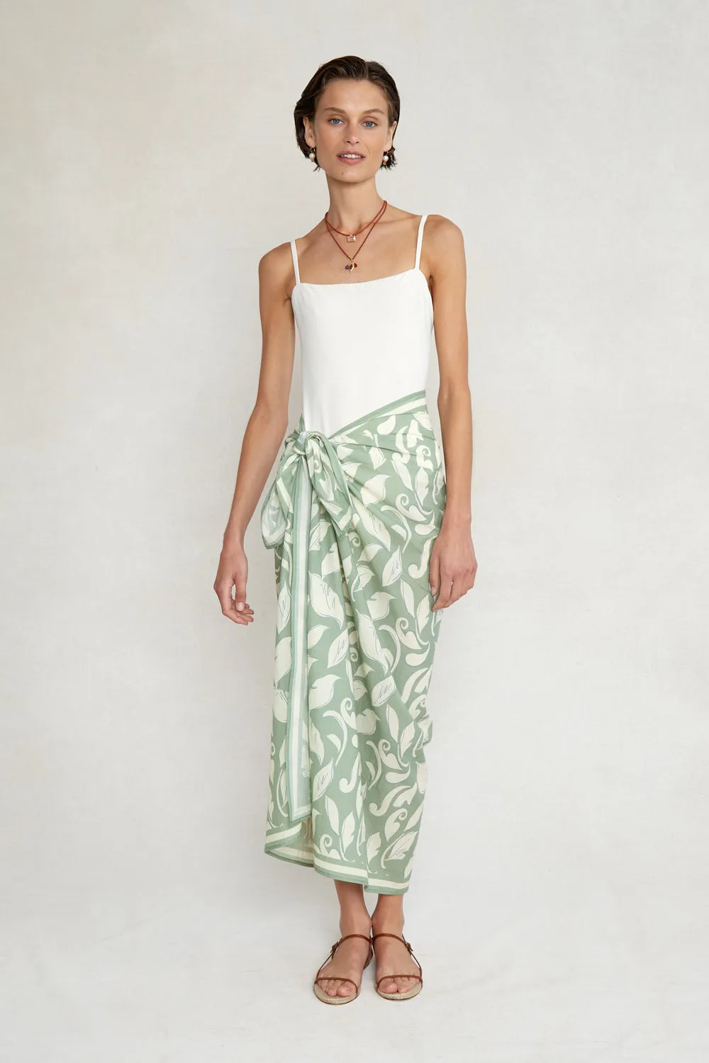 Ivy Printed Sarong Sage