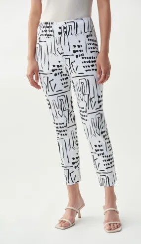 Joseph Ribkoff Vanilla/Black Print Capris Style 221241