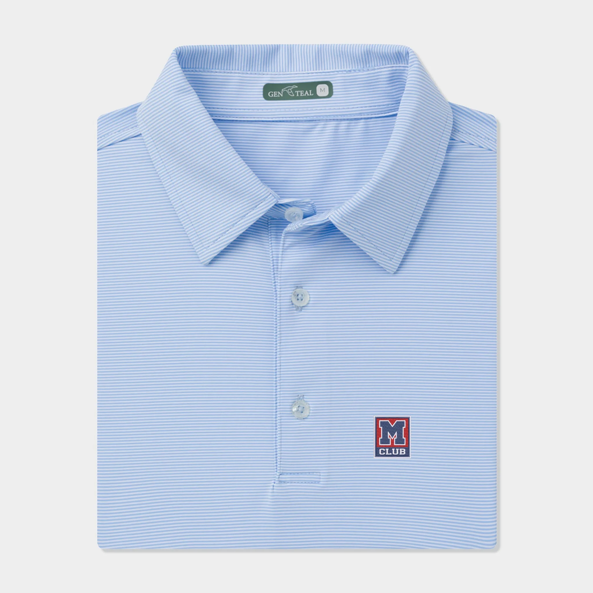 M Club Pinstripe Performance Polo