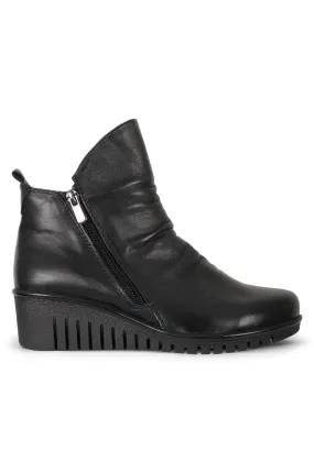 Made in Turkey Leather Ankle Boots | BLACK | ELLA ZZ