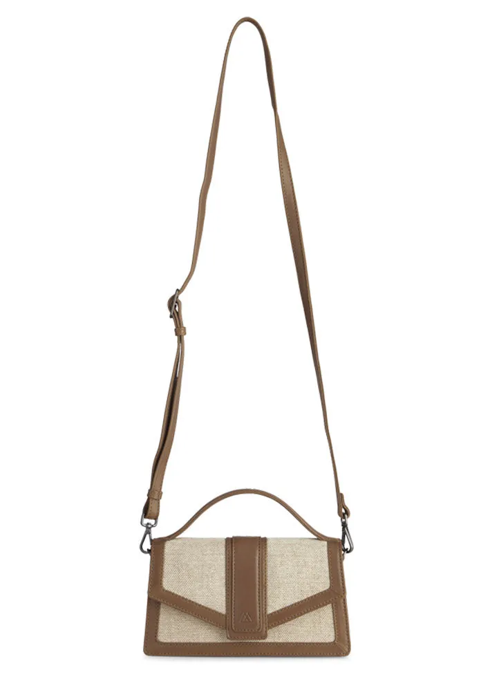 Markberg Zoe Crossbody Taske - Canvas Mix - Caramel og offwhite