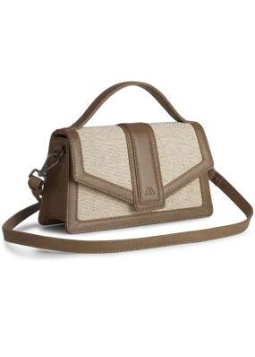 Markberg Zoe Crossbody Taske - Canvas Mix - Caramel og offwhite