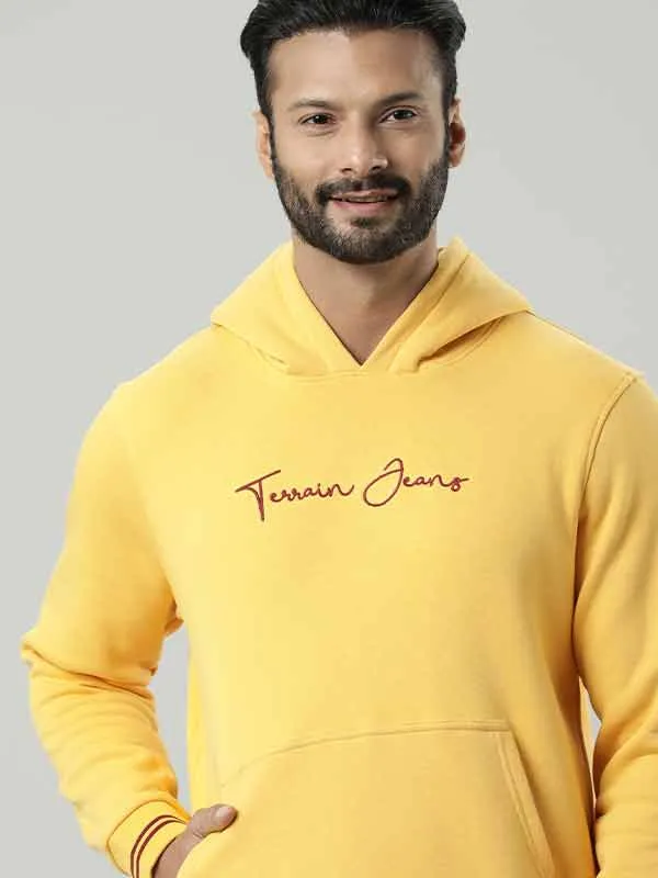 Men Full Sleeve Solid Hoodie Sweatshirt